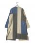 LEILIAN (レリアン) カラーブロックニットコート ブルー×グレー×アイボリー サイズ:13：13000円