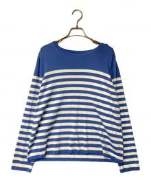 Leilian（レリアン）の古着「プルオーバーニット」｜ブルー×ホワイト