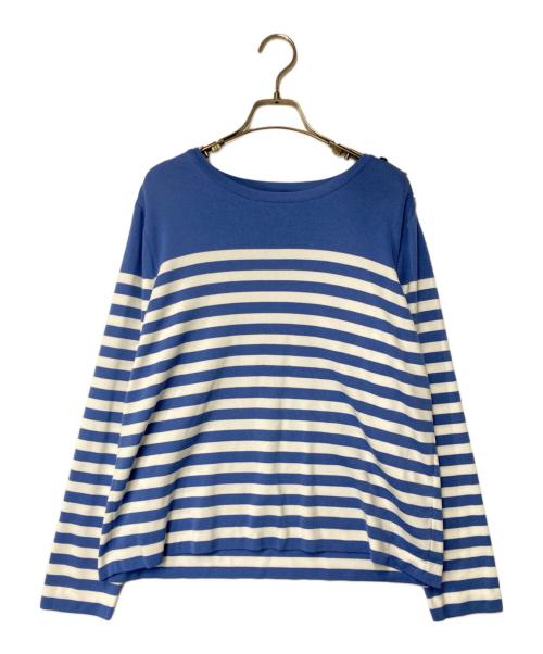 Leilian（レリアン）LEILIAN (レリアン) プルオーバーニット ブルー×ホワイト サイズ:13の古着・服飾アイテム