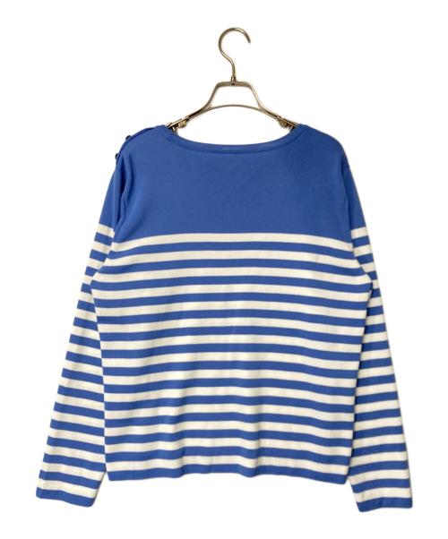 Leilian（レリアン）LEILIAN (レリアン) プルオーバーニット ブルー×ホワイト サイズ:13の古着・服飾アイテム