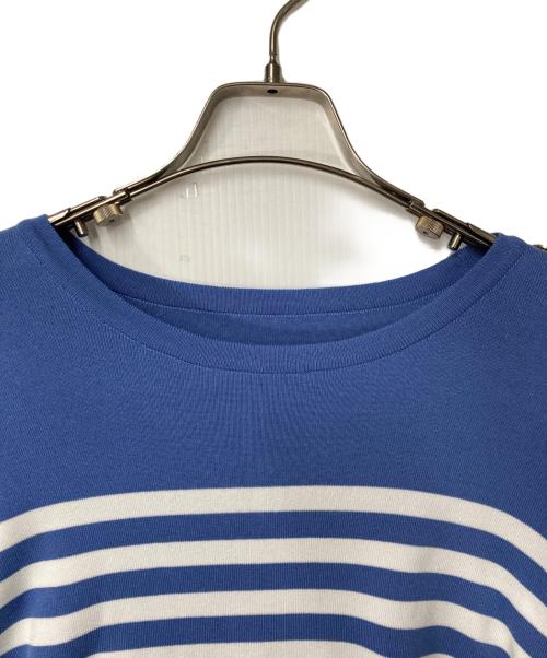 Leilian（レリアン）LEILIAN (レリアン) プルオーバーニット ブルー×ホワイト サイズ:13の古着・服飾アイテム