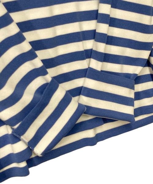 Leilian（レリアン）LEILIAN (レリアン) プルオーバーニット ブルー×ホワイト サイズ:13の古着・服飾アイテム