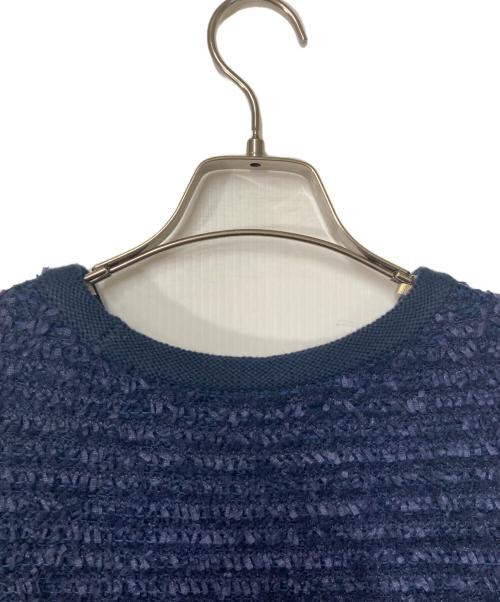 Leilian（レリアン）LEILIAN (レリアン) 異素材コンビプルオーバー ネイビー サイズ:13の古着・服飾アイテム