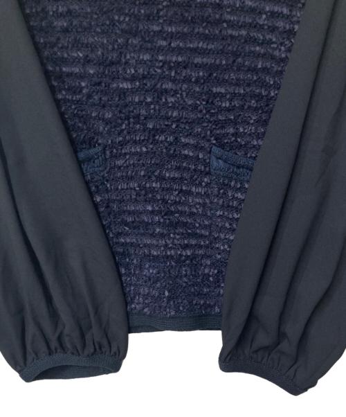 Leilian（レリアン）LEILIAN (レリアン) 異素材コンビプルオーバー ネイビー サイズ:13の古着・服飾アイテム