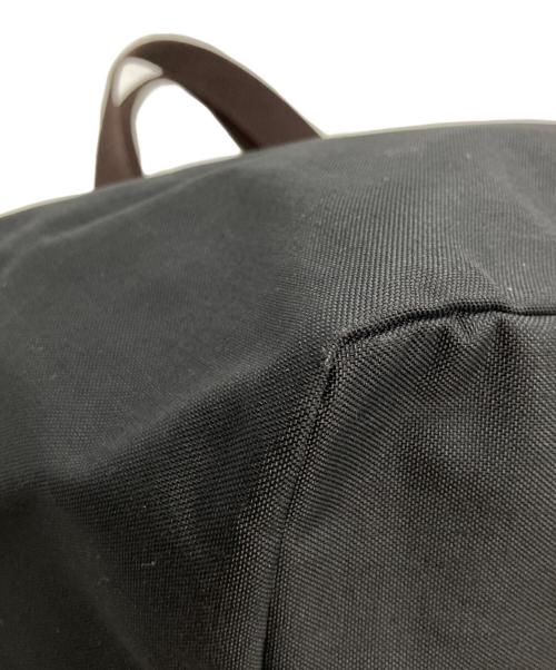 Herve Chapelier（エルベシャプリエ）Herve Chapelier (エルベシャプリエ) 725C コーデュラナイロン舟型トートL ブラック×ブラウンの古着・服飾アイテム