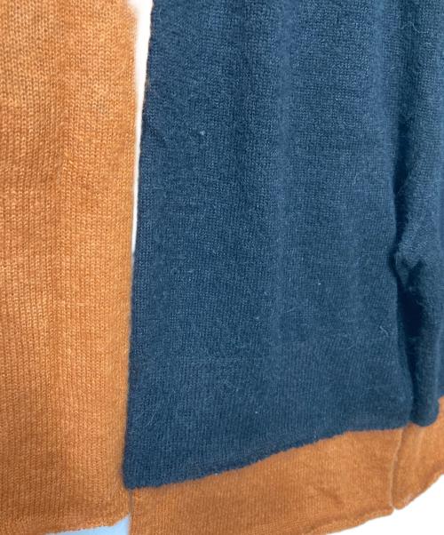 ISSEY MIYAKE（イッセイミヤケ）ISSEY MIYAKE (イッセイミヤケ) アルパカ混 バイカラー ニットオールインワン ブラック×オレンジ サイズ:2の古着・服飾アイテム