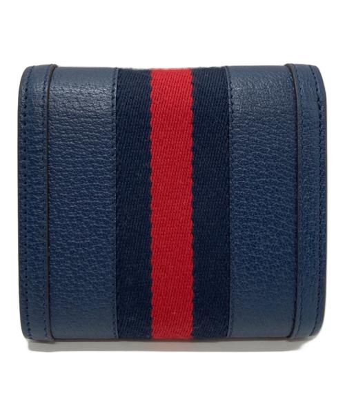 GUCCI（グッチ）GUCCI (グッチ) オフィディア GGウォレット ネイビーの古着・服飾アイテム