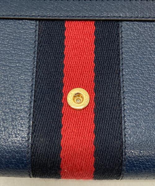 GUCCI（グッチ）GUCCI (グッチ) オフィディア GGウォレット ネイビーの古着・服飾アイテム