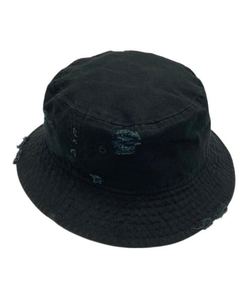 New Era（ニューエラ）New Era (ニューエラ) LIMI feu (リミフゥ) DAMAGED BUCKET HAT ブラック サイズ:Lの古着・服飾アイテム