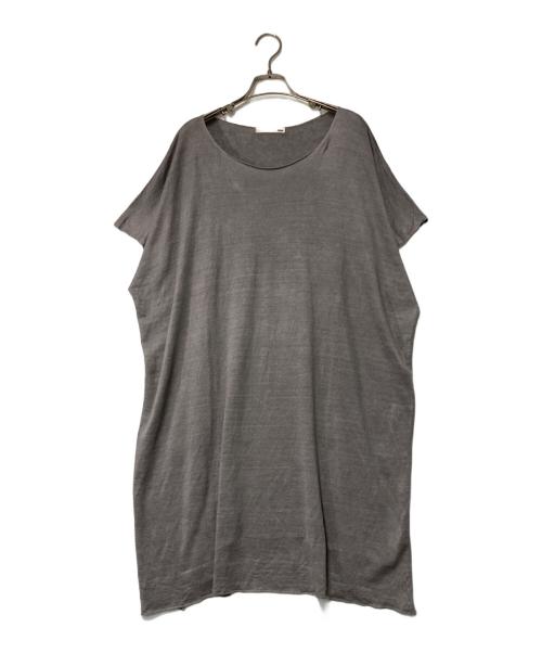 evam eva（エヴァムエヴァ）evam eva (エヴァムエヴァ) リネンワンピース グレー サイズ:Freeの古着・服飾アイテム