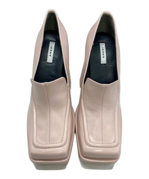 Ameri（アメリ）Ameri (アメリ) PLATFORM SQUARE LOAFER ピンク サイズ:Ｍの古着・服飾アイテム