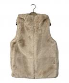 ESTNATIONエストネーション）の古着「フーデットエコファージレ」｜ベージュ