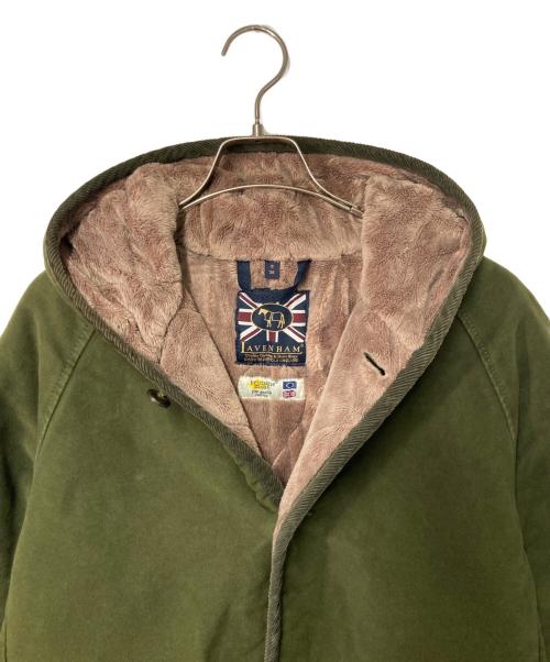 LAVENHAM（ラベンハム）LAVENHAM (ラベンハム) JOURNAL STANDARD (ジャーナルスタンダード) 切替フーデットキルティングコート グリーン サイズ:36の古着・服飾アイテム