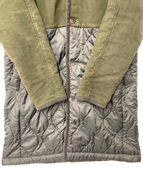 LAVENHAM（ラベンハム）LAVENHAM (ラベンハム) JOURNAL STANDARD (ジャーナルスタンダード) 切替フーデットキルティングコート グリーン サイズ:36の古着・服飾アイテム