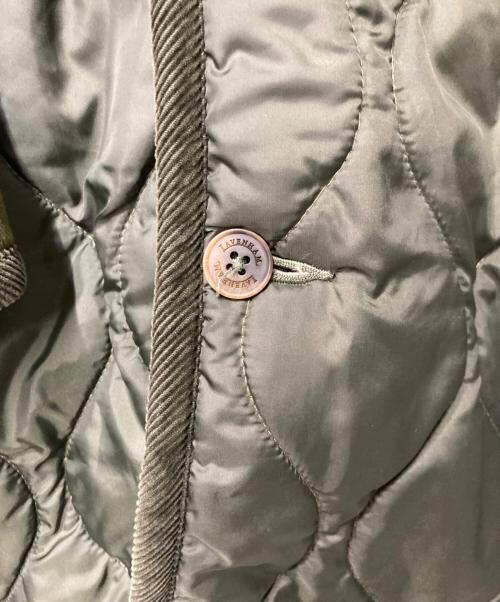 LAVENHAM（ラベンハム）LAVENHAM (ラベンハム) JOURNAL STANDARD (ジャーナルスタンダード) 切替フーデットキルティングコート グリーン サイズ:36の古着・服飾アイテム