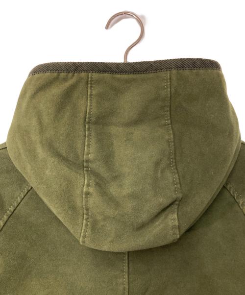 LAVENHAM（ラベンハム）LAVENHAM (ラベンハム) JOURNAL STANDARD (ジャーナルスタンダード) 切替フーデットキルティングコート グリーン サイズ:36の古着・服飾アイテム