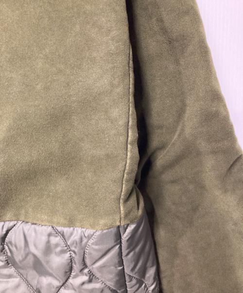 LAVENHAM（ラベンハム）LAVENHAM (ラベンハム) JOURNAL STANDARD (ジャーナルスタンダード) 切替フーデットキルティングコート グリーン サイズ:36の古着・服飾アイテム