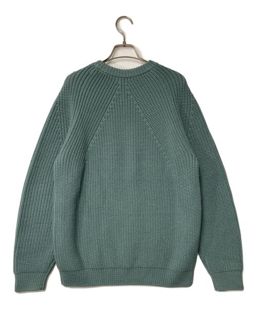 BATONER（バトナ―）BATONER (バトナ―) シグネチャー5ゲージウールクルーネックニット グリーン サイズ:2の古着・服飾アイテム