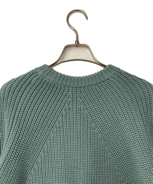 BATONER（バトナ―）BATONER (バトナ―) シグネチャー5ゲージウールクルーネックニット グリーン サイズ:2の古着・服飾アイテム