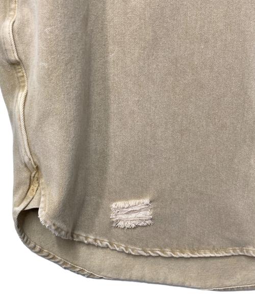 Loungedress（ラウンジドレス）Loungedress (ラウンジドレス) ダメージデニムシャツ ベージュ サイズ:Sの古着・服飾アイテム