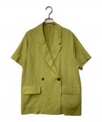 MAISON SPECIALメゾンスペシャル）の古着「スラブオックス ハーフ スリーブ ジャケット」｜イエロー