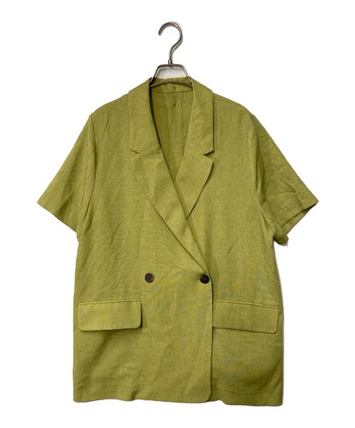 MAISON SPECIAL（メゾンスペシャル）MAISON SPECIAL (メゾンスペシャル) スラブオックス ハーフ スリーブ ジャケット イエロー サイズ:FREEの古着・服飾アイテム