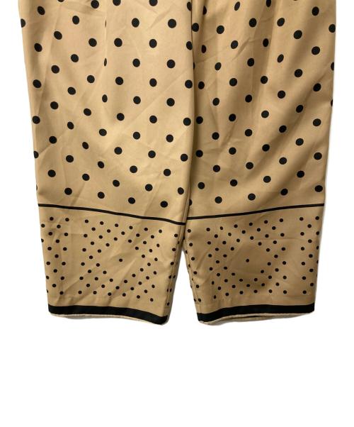 manipuri（マニプリ）manipuri (マニプリ) ドット柄イージーワイドパンツ ベージュ×ブラック サイズ:Freeの古着・服飾アイテム