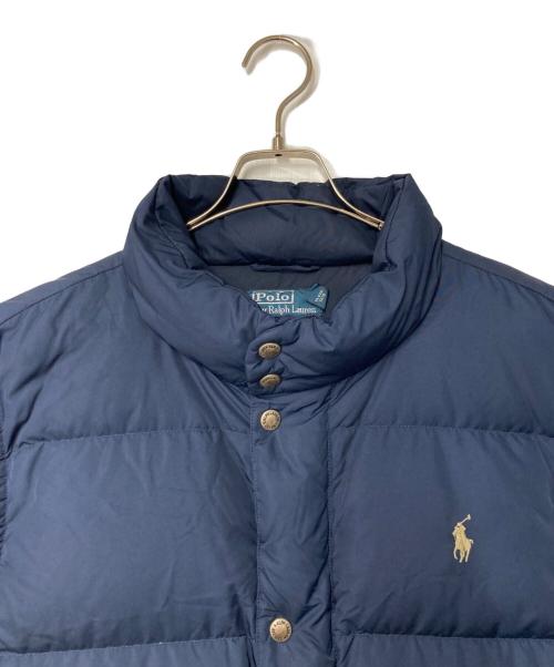 POLO RALPH LAUREN（ポロ・ラルフローレン）POLO RALPH LAUREN (ポロ・ラルフローレン) ポニー刺繍 ダウンベスト ネイビー サイズ:XLの古着・服飾アイテム