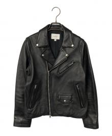 BEAUTY&YOUTH（ビューティーアンドユース）の古着「シープレザーダブルライダース」｜ブラック