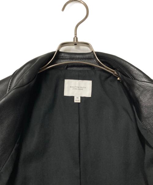 BEAUTY&YOUTH（ビューティーアンドユース）BEAUTY&YOUTH (ビューティーアンドユース) シープレザーダブルライダース ブラック サイズ:Mの古着・服飾アイテム