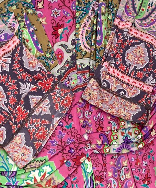 ETRO（エトロ）ETRO (エトロ) ペイズリー柄ワンピース ピンク サイズ:44の古着・服飾アイテム