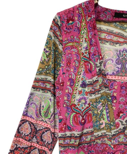 ETRO（エトロ）ETRO (エトロ) ペイズリー柄ワンピース ピンク サイズ:44の古着・服飾アイテム