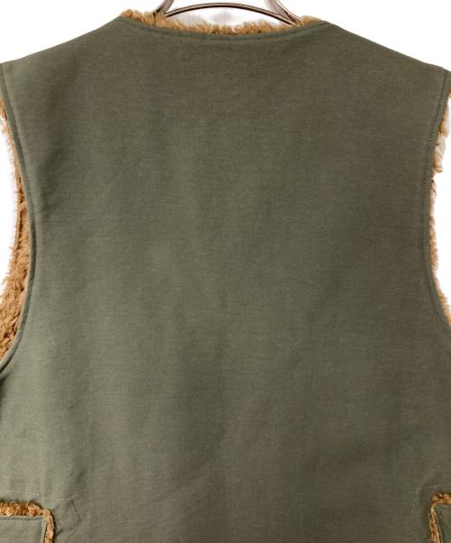 Engineered Garments（エンジニアドガーメンツ）Engineered Garments (エンジニアドガーメンツ) リバーシブル ボアベスト カーキ×ブラウン サイズ:Ｍの古着・服飾アイテム