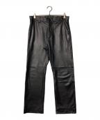 Barassiバラシ）の古着「ラムレザーパンツ」｜ブラック