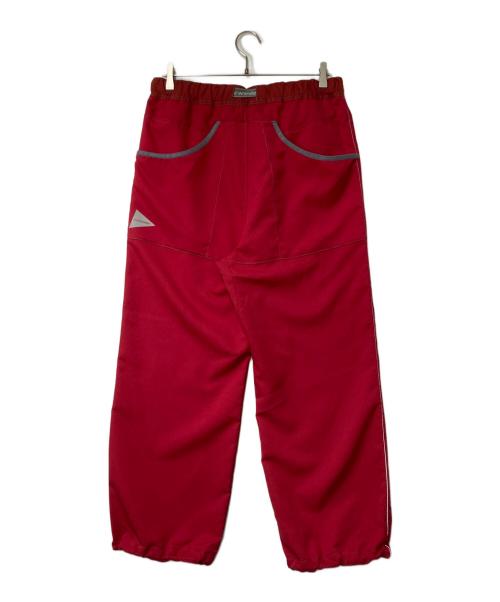 and wander（アンドワンダー）and wander (アンドワンダー) ベントパンツ レッド サイズ:4の古着・服飾アイテム