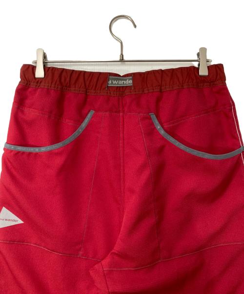 and wander（アンドワンダー）and wander (アンドワンダー) ベントパンツ レッド サイズ:4の古着・服飾アイテム