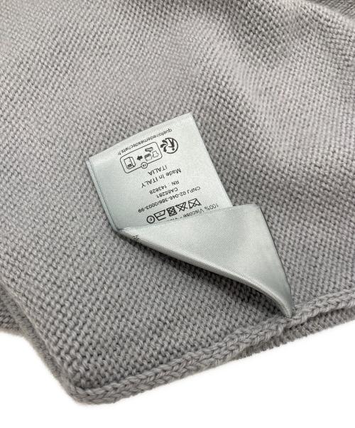 Dior（ディオール）Dior (ディオール) アルパカウール ロゴ刺繍ニット グレー サイズ:Sの古着・服飾アイテム