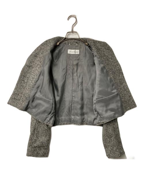 MaxMara（マックスマーラ）MaxMara (マックスマーラ) アルパカ混ウールショートジャケット グレー サイズ:42の古着・服飾アイテム