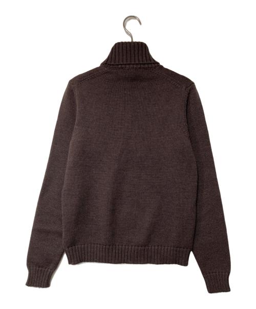 Zanone（ザノーネ）Zanone (ザノーネ) ミドルゲージタートルネックニット イタリア製 ブラウン サイズ:46の古着・服飾アイテム