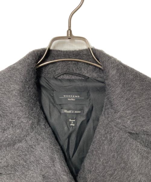 WEEKEND Max Mara（ウィークエンド マックスマーラ）WEEKEND Max Mara (ウィークエンド マックスマーラ) アルパカ混ダブルシャギーチェスターコート グレー サイズ:36の古着・服飾アイテム