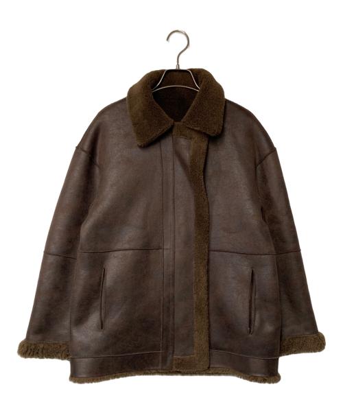 BEAUTY&YOUTH（ビューティーアンドユース）BEAUTY&YOUTH (ビューティーアンドユース) ボア×フェイクムートン リバーシブルジャケット ブラウン サイズ:Mの古着・服飾アイテム