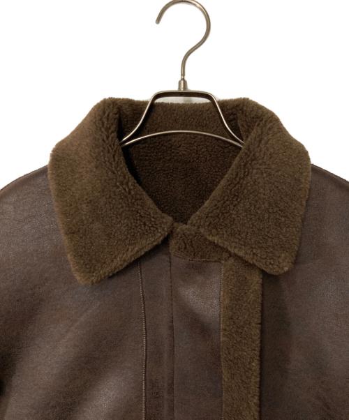 BEAUTY&YOUTH（ビューティーアンドユース）BEAUTY&YOUTH (ビューティーアンドユース) ボア×フェイクムートン リバーシブルジャケット ブラウン サイズ:Mの古着・服飾アイテム