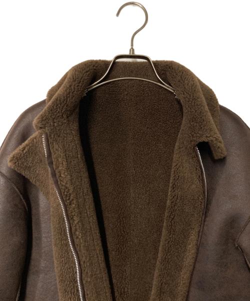 BEAUTY&YOUTH（ビューティーアンドユース）BEAUTY&YOUTH (ビューティーアンドユース) ボア×フェイクムートン リバーシブルジャケット ブラウン サイズ:Mの古着・服飾アイテム