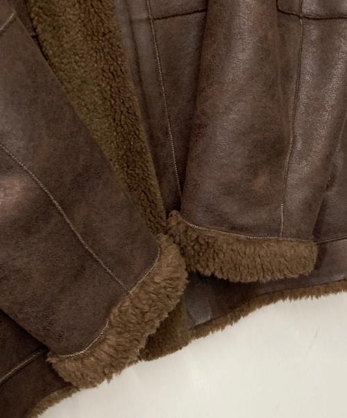 BEAUTY&YOUTH（ビューティーアンドユース）BEAUTY&YOUTH (ビューティーアンドユース) ボア×フェイクムートン リバーシブルジャケット ブラウン サイズ:Mの古着・服飾アイテム