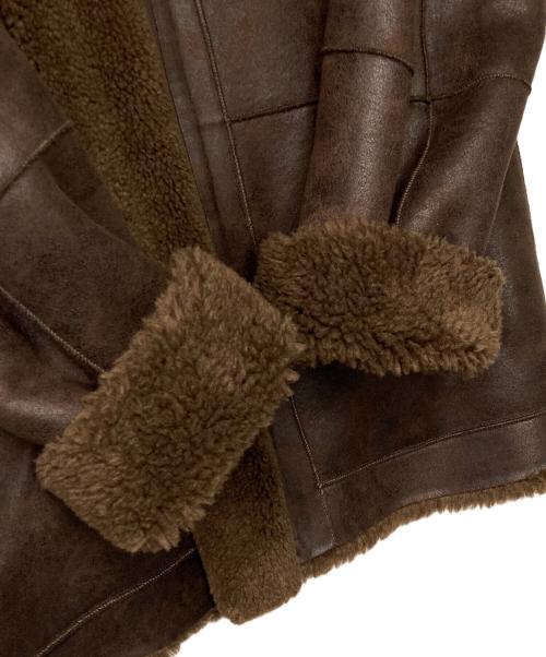 BEAUTY&YOUTH（ビューティーアンドユース）BEAUTY&YOUTH (ビューティーアンドユース) ボア×フェイクムートン リバーシブルジャケット ブラウン サイズ:Mの古着・服飾アイテム