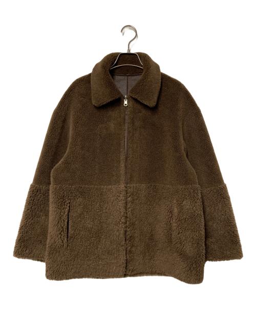 BEAUTY&YOUTH（ビューティーアンドユース）BEAUTY&YOUTH (ビューティーアンドユース) ボア×フェイクムートン リバーシブルジャケット ブラウン サイズ:Mの古着・服飾アイテム