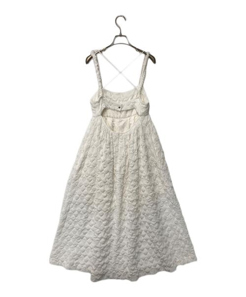 LE CIEL BLEU（ルシェルブルー）LE CIEL BLEU (ルシェルブルー) ジャガードキャミワンピース ホワイト サイズ:36の古着・服飾アイテム
