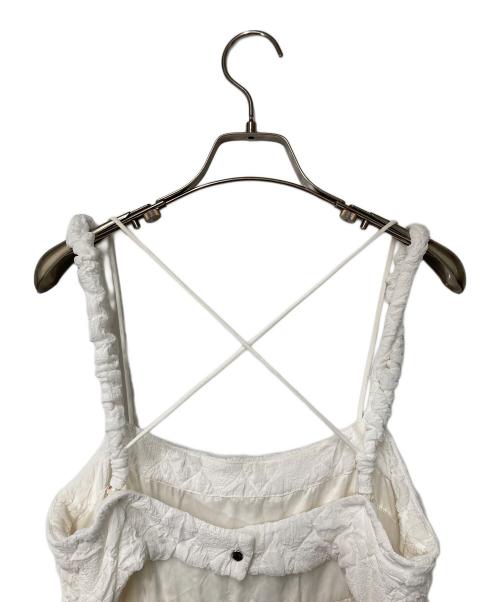 LE CIEL BLEU（ルシェルブルー）LE CIEL BLEU (ルシェルブルー) ジャガードキャミワンピース ホワイト サイズ:36の古着・服飾アイテム