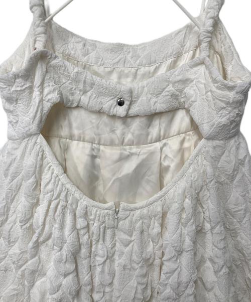 LE CIEL BLEU（ルシェルブルー）LE CIEL BLEU (ルシェルブルー) ジャガードキャミワンピース ホワイト サイズ:36の古着・服飾アイテム