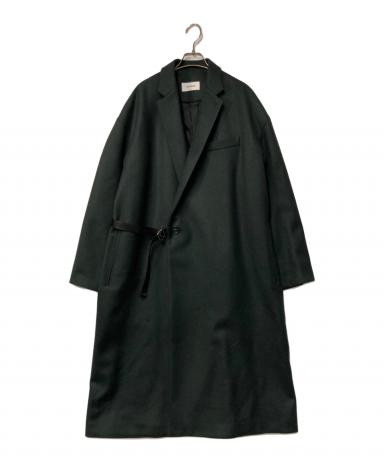THE RERACS ザ リラクス 日本製 LOOSE CHESTERFIELD COAT ルーズチェスターフィールドコート 16SS-RECT-095L 38 BLACK ベルテッド アウター【中古】【THE RERACS】 THE RERACS ザ リラクス 日本製 LOOSE CHESTERFIELD COAT ルーズ